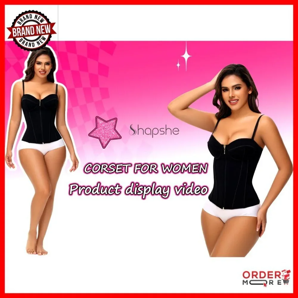Waist Trainer Corset Tummy Control Shapewear Bustier Tank Top Adjustable Straps